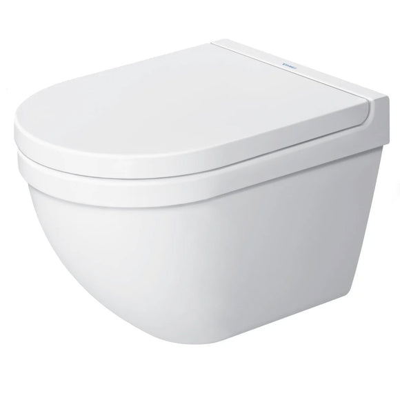 Duravit Starck 3 Dual Flush One-Piece Wall Mounted Compact Elongated Toilet in White Finish