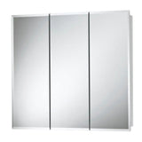 Jensen 255224 Horizon 24x24" Frameless 3-Pane Mirror Medicine Cabinet with 2 Shelves