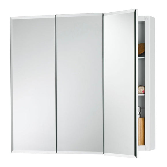 Rangaire Jensen 255230 Horizon Surface Mount 3-Door Mirrored Bathroom Medicine Cabinet 30"x28"