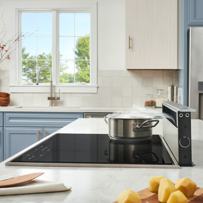 Broan 273003 Downdraft Range Hood with Stainless Steel Cover, 28" Wide Intake Fits Most Nominal 30" Wide Cooktops
