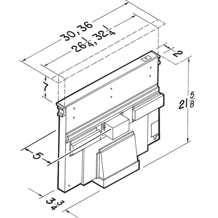 Broan Nutone 283603 36" Retractable Downdraft System, External Blower, Stainless Steel
