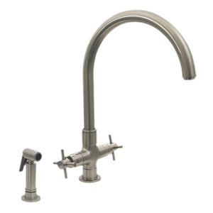 Whitehaus 3-03954SS85-BN Luxe+ Dual Handle Faucet