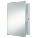 Jensen 401ADJ framed mirrored medicine cabinet with door partly open