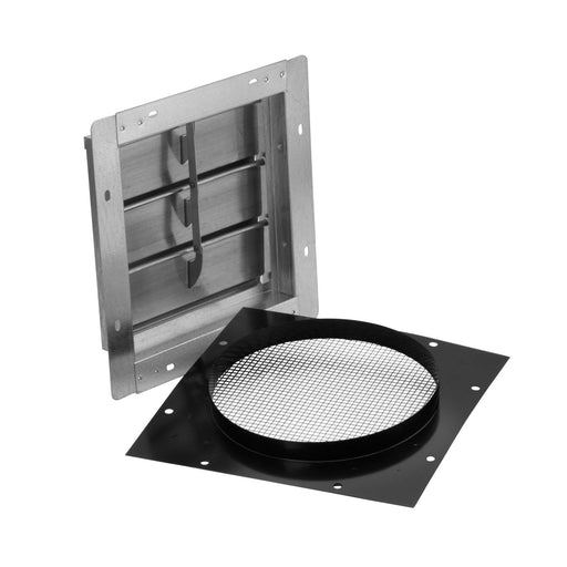 Broan Nutone Steel/Aluminum Wall Cap with Gravity Damper for 10" Round Duct