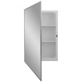 Jensen 468BC Styleline Framed 16x26" Medicine Cabinet with Reversible Mirror Door and 2 Adjustable Shelves