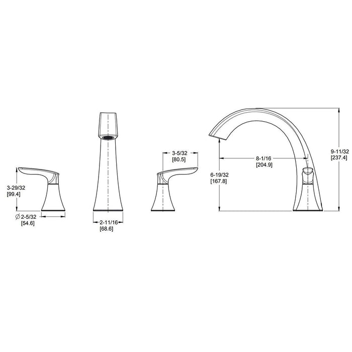 Pfister RT6-5WRK Weller 2-Handle Tub Filler Trim Kit in Brushed Nickel