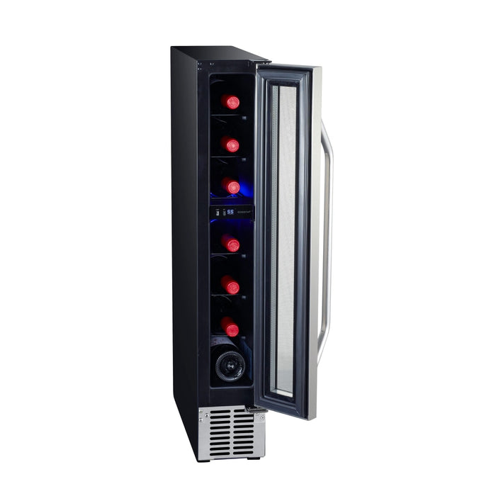 Edgestar CWR70SZ Built-In 6" Wide 7 Bottle Capacity Compact Wine Cooler in Stainless Steel