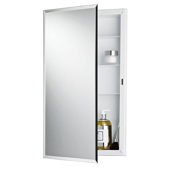 Jensen 781061 Builder Series 16" x 26" Recessed Beveled Mirror Medicine Cabinet