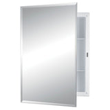 Rangaire Jensen 868M22XWHZ Recess Mount Medicine Cabinet with Mirrored Door and 2 Shelves 16"x22"