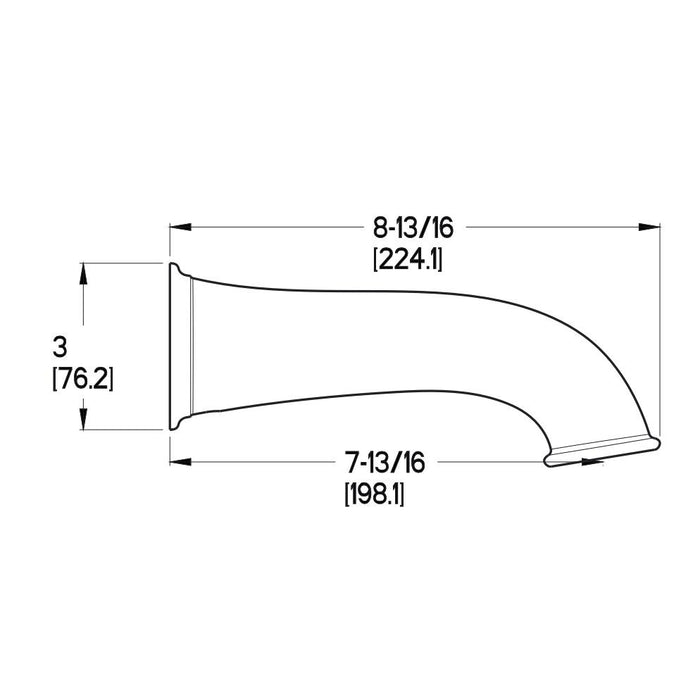 Pfister 920-911J Garden Tub Spout without Diverter in Brushed Nickel