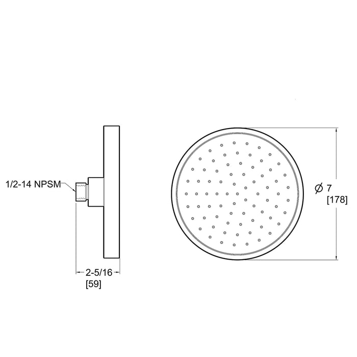 Pfister 973-241B Contempra 1-Function Showerhead in Matte Black