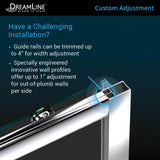 Dreamline SHDR-0948720-01 Infinity-Z 44-48" W x 72" H Semi-Frameless Sliding Shower Door, Clear Glass in Chrome