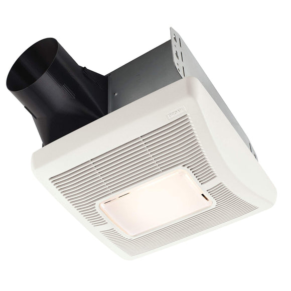 Broan Nutone A110L Flex Series 110 CFM Ceiling Roomside Installation Bathroom Exhaust Fan with Light