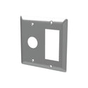 Amba AJ-DGP-B Radiant Square Double Gang Plate in Brushed Finish