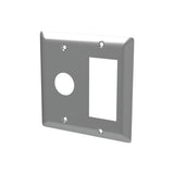 Amba AJ-DGP-B Radiant Square Double Gang Plate in Brushed Finish