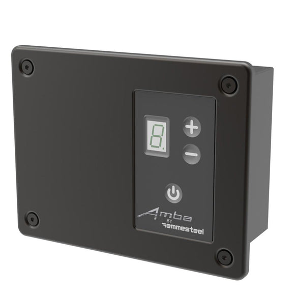 Amba ATW-DHCR-MB Remote Digital Heat Controller for Antus, Quadro, Sirio and Vega Collections in Matte Black Finish
