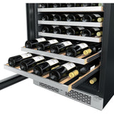 Avallon AWC242SZLH 24" Wide 53 Bottle Capacity Single Zone Wine Cooler in Stainless Steel