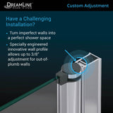 DreamLine SHDR-3636580-EX-01 Aqua Fold 56-60"W x 58"H Frameless Bi-Fold Tub Door with Extender Panel in Chrome