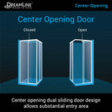 DreamLine SHEN-8134340-09 Cornerview 34 1/2"D x 34 1/2"W x 72"H Framed Sliding Shower Enclosure in Satin Black