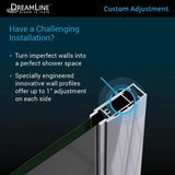 DreamLine SHDR-4335300-06 Elegance-LS 63 3/4 - 65 3/4"W x 72"H Frameless Pivot Shower Door in Oil Rubbed Bronze