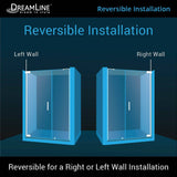 DreamLine SHDR-4325300-01 Elegance-LS 53 1/4 - 55 1/4"W x 72"H Frameless Pivot Shower Door in Chrome
