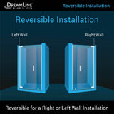 DreamLine SHDR-4332060-04 Elegance-LS 36 1/4 - 38 1/4"W x 72"H Frameless Pivot Shower Door in Brushed Nickel