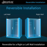 DreamLine SHDR-4158720-04 Elegance 58-60"W x 72"H Frameless Pivot Shower Door in Brushed Nickel