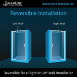 DreamLine SHDR-22287200-04 Flex 28-32"W x 72"H Semi-Frameless Pivot Shower Door in Brushed Nickel