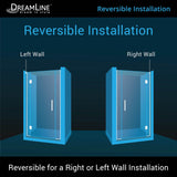 DreamLine D1262272-04 Unidoor-X 54-54 1/2"W x 72"H Frameless Hinged Shower Door in Brushed Nickel