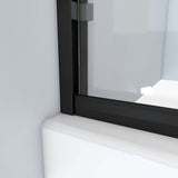 DreamLine SDAB60A700VXX09 Alliance Pro BG 56-60"W x 70 3/8"H Semi-Frameless Sliding Shower Door in Satin Black with Clear Glass