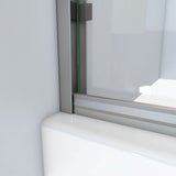 DreamLine SDAB60A700VXX04 Alliance Pro BG 56-60"W x 70 3/8"H Semi-Frameless Sliding Shower Door in Brushed Nickel