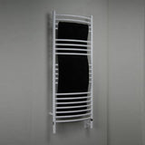 Amba Jeeves DCW Curved Towel Warmer with 20 Bars in White