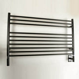 Amba Jeeves LSMB Towel Warmer with 10 Straight Bars in Matte Black Finish