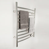 Amba RWH-CB Radiant Hardwired Towel Warmer with 10 Curved Bars, Brushed Finish