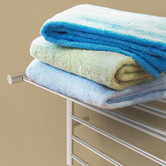 Amba RSH-B Radiant Shelf Hardwired + Plug-in Combo 8 Bar Towel Warmer in Brushed