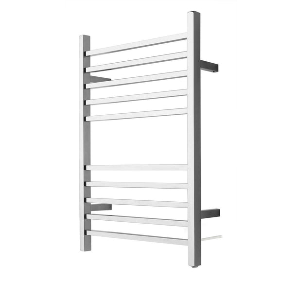 Amba RSWH-P Radiant Square Hardwired Towel Warmer with 10 Straight Bars in Polished Finish