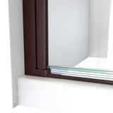 DreamLine DL-6529QC-22-06 Aqua-Q Fold 32 in. D x 32 in. W x 74 3/4 in. H Frameless Bi-Fold Shower Door in Oil Rubbed Bronze with Biscuit Base Kit