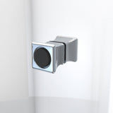 DreamLine DL-6529QC-88-01 Aqua-Q Fold 32 in. D x 32 in. W x 74 3/4 in. H Frameless Bi-Fold Shower Door in Chrome with Black Acrylic Base Kit