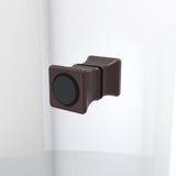 DreamLine DL-6529QC-22-06 Aqua-Q Fold 32" D x 32" W x 74 3/4" H Frameless Bi-Fold Shower Door in Oil Rubbed Bronze with Biscuit Base Kit