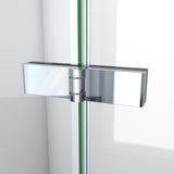 DreamLine DL-6529QC-22-01 Aqua-Q Fold 32 in. D x 32 in. W x 74 3/4 in. H Frameless Bi-Fold Shower Door in Chrome with Biscuit Acrylic Base Kit