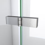 DreamLine SD-363472Q-04 Aqua-Q Fold 33 1/2 in. W x 72 in. H Frameless Bi-Fold Shower Door in Brushed Nickel