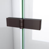 DreamLine SD-363472Q-06 Aqua-Q Fold 33 1/2 in. W x 72 in. H Frameless Bi-Fold Shower Door in Oil Rubbed Bronze