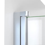 DreamLine DL-6528QC-22-01 Aqua-Q Fold 36 in. D x 36 in. W x 74 3/4 in. H Frameless Bi-Fold Shower Door in Chrome with Biscuit Acrylic Base Kit