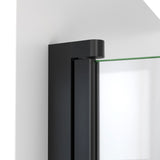 DreamLine DL-6528QC-88-09 Aqua-Q Fold 36" D x 36" W x 74 3/4" H Frameless Bi-Fold Shower Door in Satin Black with Black Base Kit