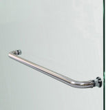DreamLine DL-6522R-22-01 Aqua Ultra 34"D x 60"W x 74 3/4"H Frameless Shower Door in Chrome and Right Drain Biscuit Base Kit