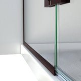 DreamLine SHDR-3445720-06 Aqua Ultra 45"W x 72"H Frameless Hinged Shower Door in Oil Rubbed Bronze