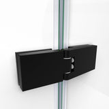 DreamLine SHDR3448580RT09 Aqua Ultra 57-60"W x 30"D x 58"H Frameless Hinged Tub Door with Return Panel in Satin Black