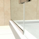 DreamLine SHDR-3445720-04 Aqua Ultra 45"W x 72"H Frameless Hinged Shower Door in Brushed Nickel - Bath4All