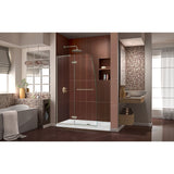 DreamLine SHDR-3445720-04 Aqua Ultra 45"W x 72"H Frameless Hinged Shower Door in Brushed Nickel - Bath4All