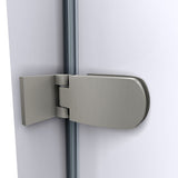 DreamLine SHDR-3534586-04 Aqua Uno 34"W x 58"H Frameless Hinged Tub Door in Brushed Nickel